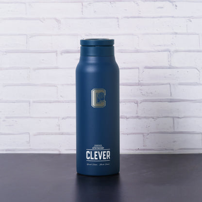 CLEVER NYC 24 OZ "drink & think" stainless steel dual insulation bottle [Hot/Cold]
