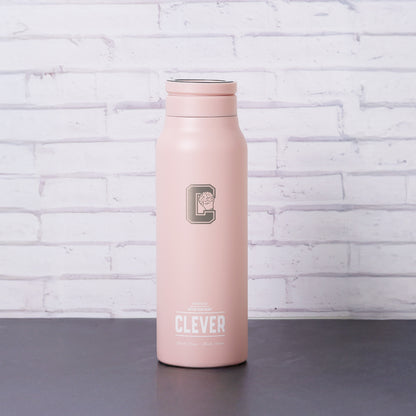 CLEVER NYC 24 OZ "drink & think" stainless steel dual insulation bottle [Hot/Cold]