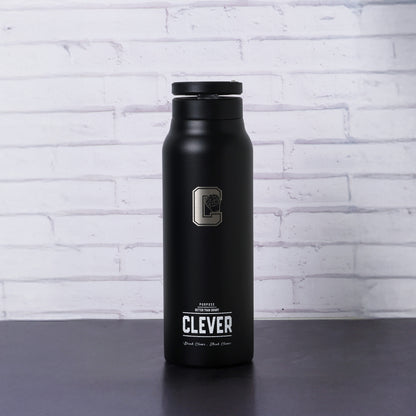 CLEVER NYC 24 OZ "drink & think" stainless steel dual insulation bottle [Hot/Cold]