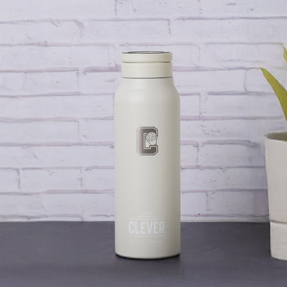 CLEVER NYC 24 OZ "drink & think" stainless steel dual insulation bottle [Hot/Cold]