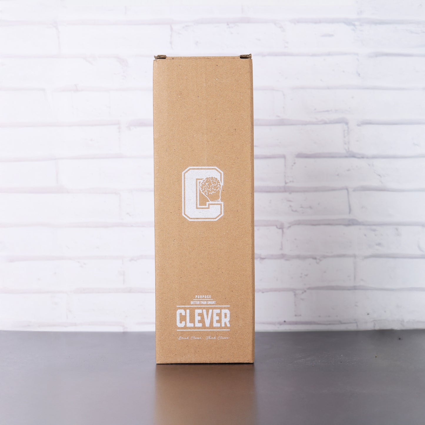 CLEVER NYC 24 OZ "drink & think" stainless steel dual insulation bottle [Hot/Cold]